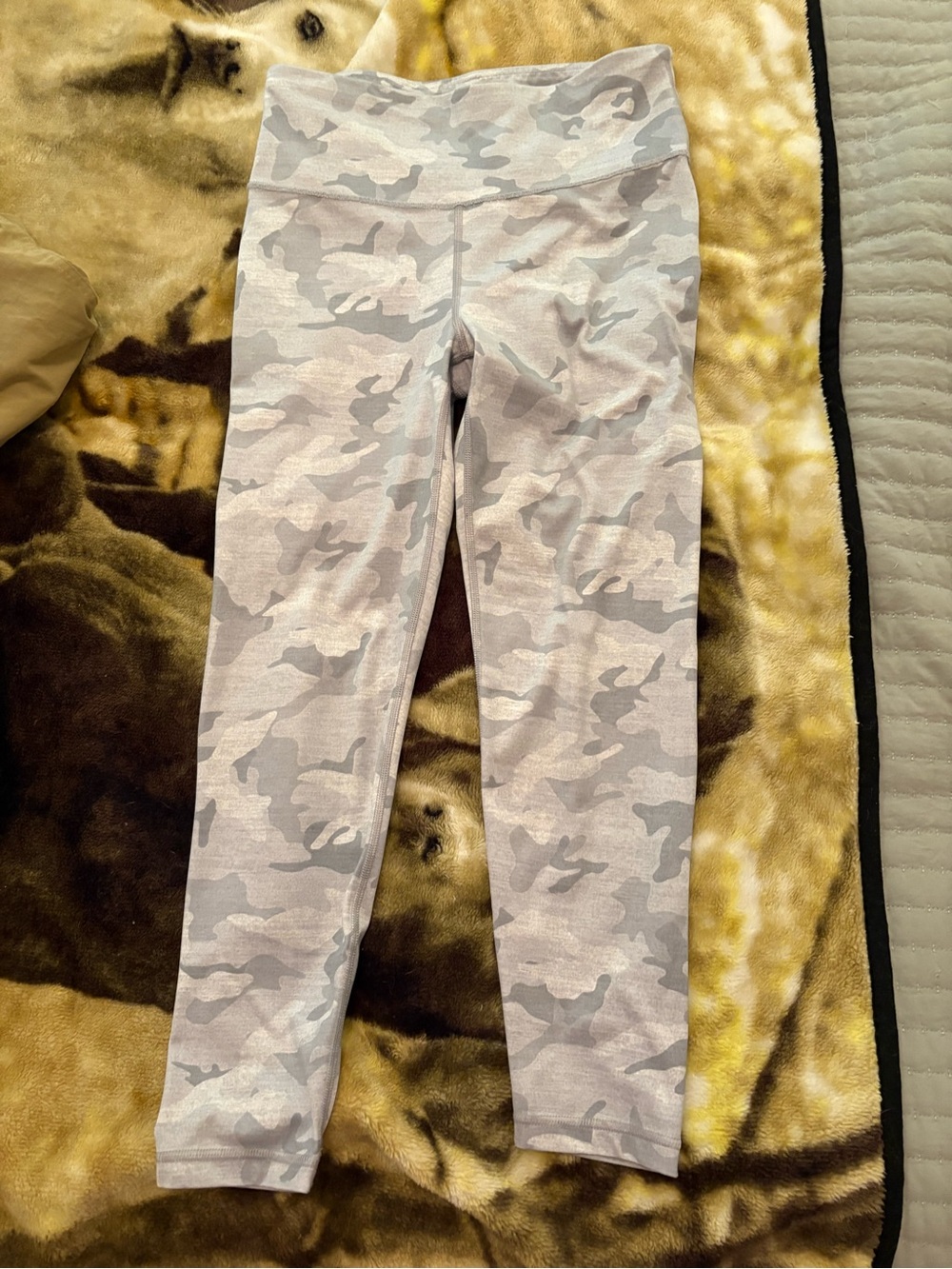 GAP Women's Camouflage Leggings - Light Gray & White